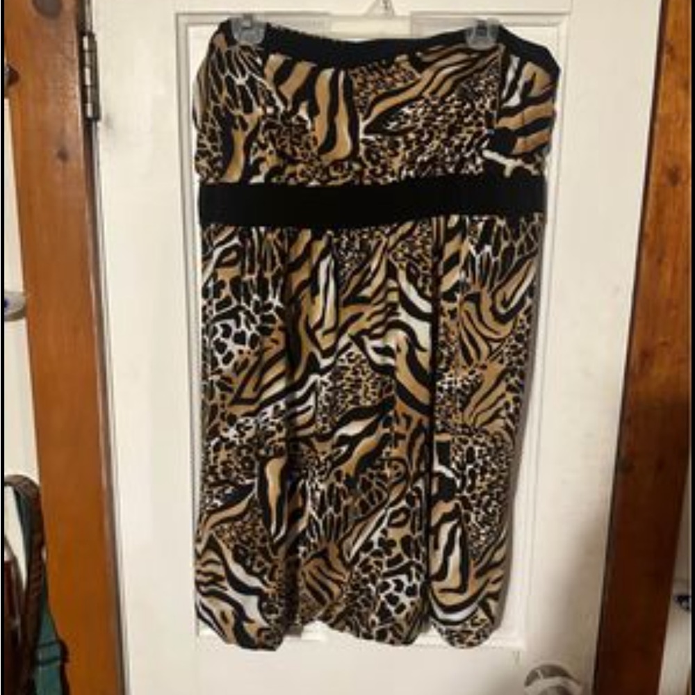 Strapless Cheetah Dress